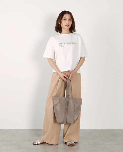 【ナイロンスクエアショルダーバッグ】 詳細画像 グレイッシュベージュ 6