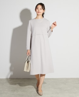 【noir】カットジョーゼットウエスト切り替えワンピース（一部WEB限定サイズ）