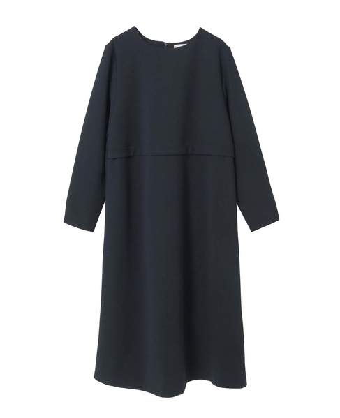 【noir】カットジョーゼットウエスト切り替えワンピース（一部WEB限定サイズ） 詳細画像 ダークネイビー 9