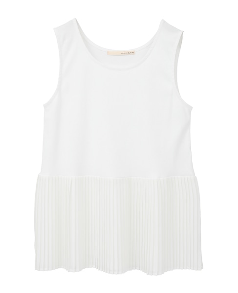 【コットンフライス＋プリーツタンクトップ】 詳細画像 オフホワイト 9