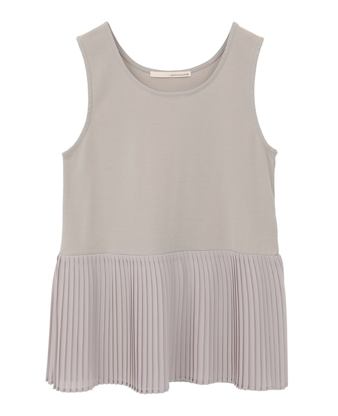 【コットンフライス＋プリーツタンクトップ】 詳細画像 ベージュ 12