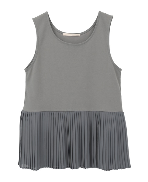 【コットンフライス＋プリーツタンクトップ】 詳細画像 グレー 12