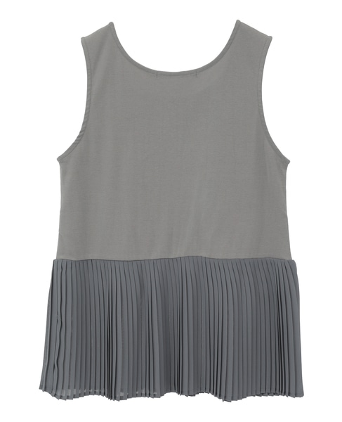 【コットンフライス＋プリーツタンクトップ】 詳細画像 グレー 13