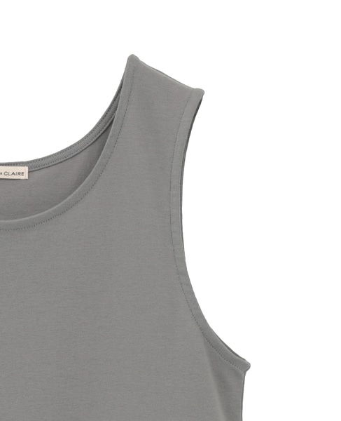 【コットンフライス＋プリーツタンクトップ】 詳細画像 グレー 15