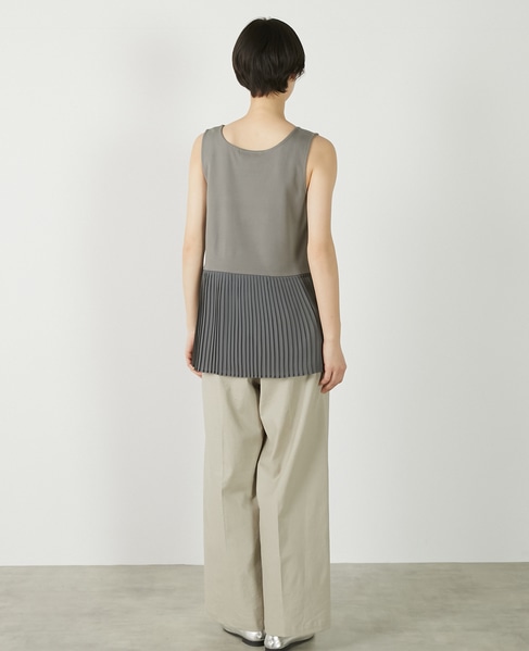 【コットンフライス＋プリーツタンクトップ】 詳細画像 グレー 6