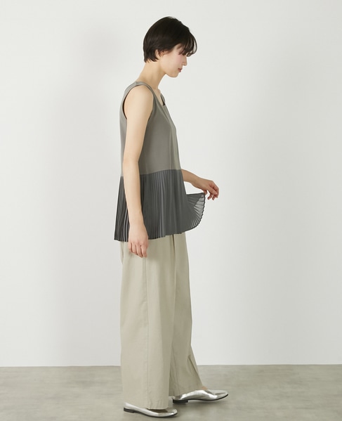 【コットンフライス＋プリーツタンクトップ】 詳細画像 グレー 9