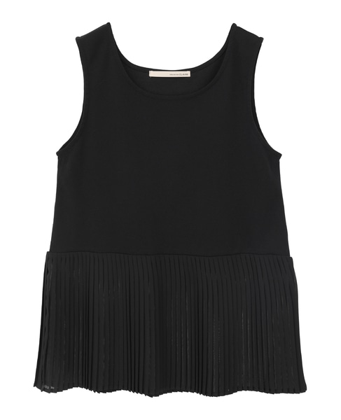 【コットンフライス＋プリーツタンクトップ】 詳細画像 ブラック 11
