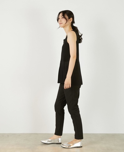 【コットンフライス＋プリーツタンクトップ】 詳細画像 ブラック 4