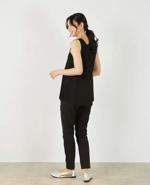 【コットンフライス＋プリーツタンクトップ】 詳細画像 ブラック 5