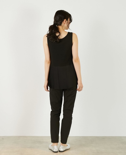 【コットンフライス＋プリーツタンクトップ】 詳細画像 ブラック 6