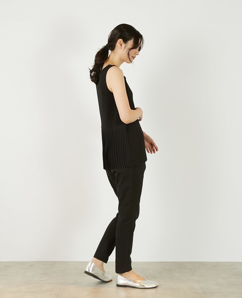 【コットンフライス＋プリーツタンクトップ】 詳細画像 ブラック 7