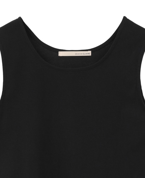 【コットンフライス＋リーフレースタンクトップ】 詳細画像 ブラック 13