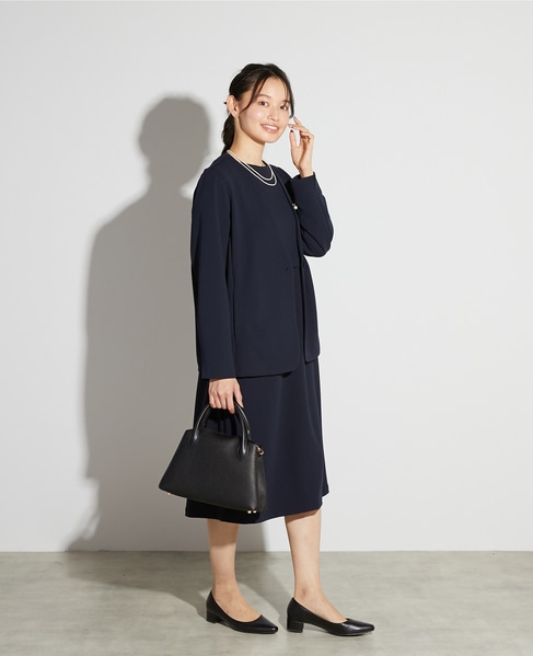 【noir】カットジョーゼットVジャケット（セットアップ可） 詳細画像 ダークネイビー 13