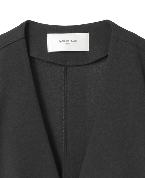 【noir】カットジョーゼットVジャケット（セットアップ可） 詳細画像 ブラック 10