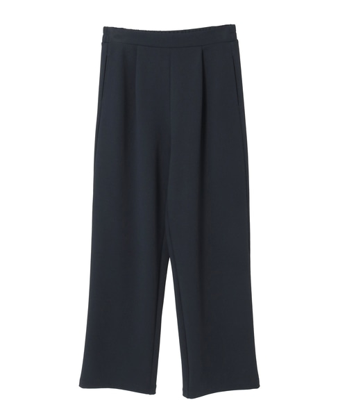 【noir】カットジョーゼット1タックストレートパンツ（一部WEB限定サイズ）（セットアップ可） 詳細画像 ダークネイビー 1