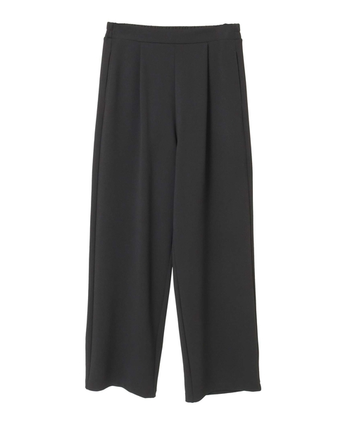 【noir】カットジョーゼット1タックストレートパンツ（一部WEB限定サイズ）（セットアップ可） 詳細画像 ブラック 10