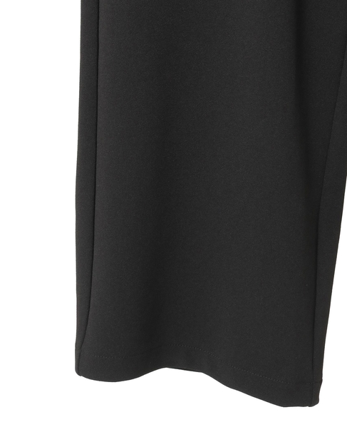 【noir】カットジョーゼット1タックストレートパンツ（一部WEB限定サイズ）（セットアップ可） 詳細画像 ブラック 18