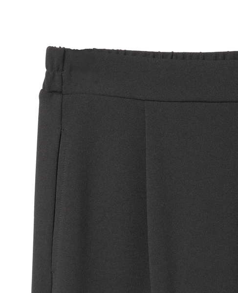 【noir】カットジョーゼット1タックストレートパンツ（一部WEB限定サイズ）（セットアップ可） 詳細画像 ブラック 19