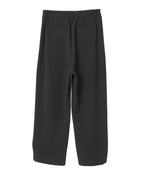 【noir】カットジョーゼット1タックストレートパンツ（一部WEB限定サイズ）（セットアップ可） 詳細画像 ブラック 2