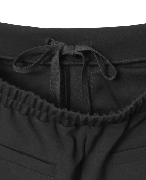 【noir】カットジョーゼット1タックストレートパンツ（一部WEB限定サイズ）（セットアップ可） 詳細画像 ブラック 20