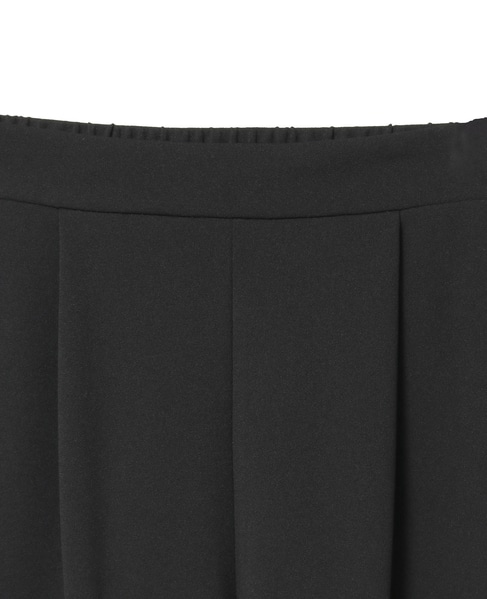 【noir】カットジョーゼット1タックストレートパンツ（一部WEB限定サイズ）（セットアップ可） 詳細画像 ブラック 3