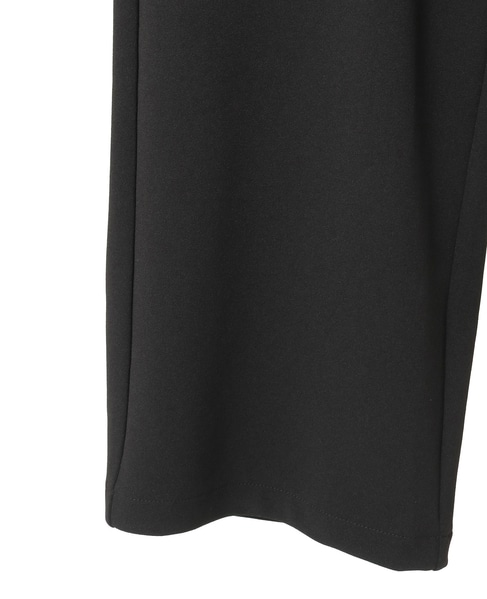 【noir】カットジョーゼット1タックストレートパンツ（一部WEB限定サイズ）（セットアップ可） 詳細画像 ブラック 4