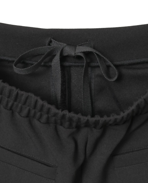 【noir】カットジョーゼット1タックストレートパンツ（一部WEB限定サイズ）（セットアップ可） 詳細画像 ブラック 6