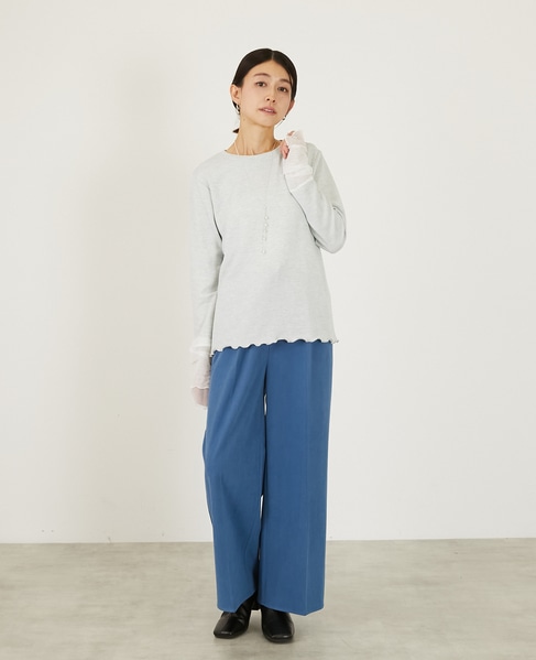 【ストレッチ起毛パンツ】 詳細画像 ブルー 2