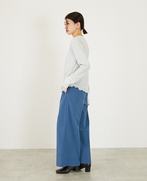 【ストレッチ起毛パンツ】 詳細画像 ブルー 4