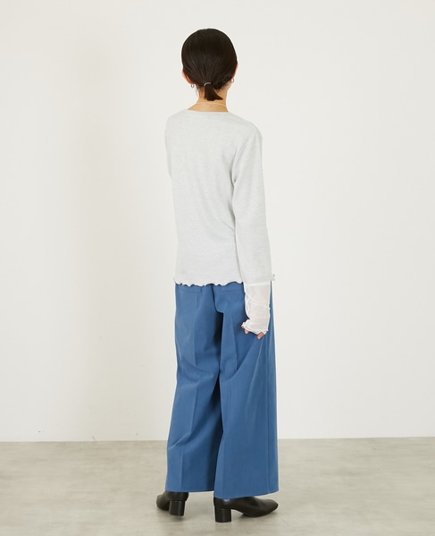 【ストレッチ起毛パンツ】 詳細画像 ブルー 5