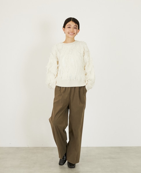 【ストレッチ起毛パンツ】 詳細画像 ブラウン系その他 10