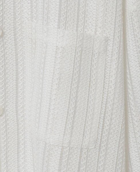 【ラッセルレース襟付きカットソーカーディガン】 詳細画像 オフホワイト 14