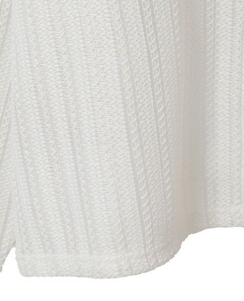 【ラッセルレース襟付きカットソーカーディガン】 詳細画像 オフホワイト 15