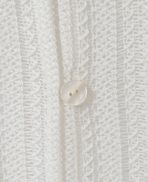 【ラッセルレース襟付きカットソーカーディガン】 詳細画像 オフホワイト 17