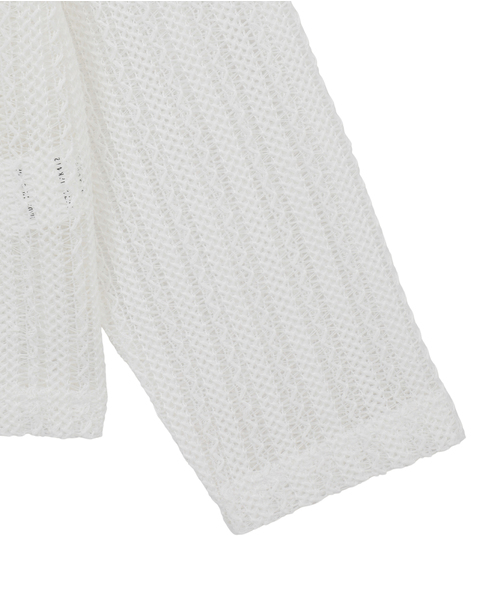【ラッセルレース襟付きカットソーカーディガン】 詳細画像 オフホワイト 21