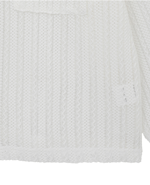 【ラッセルレース襟付きカットソーカーディガン】 詳細画像 オフホワイト 22