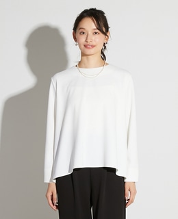 【noir】カットジョーゼットバックテールブラウス（セットアップ可）