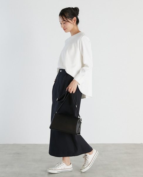 【noir】カットジョーゼットバックテールブラウス（セットアップ可） 詳細画像 オフホワイト 11