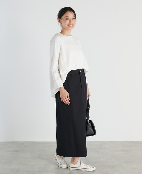 【noir】カットジョーゼットバックテールブラウス（セットアップ可） 詳細画像 オフホワイト 13