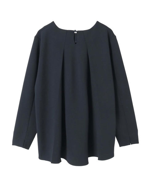 【noir】カットジョーゼットバックテールブラウス（セットアップ可） 詳細画像 ダークネイビー 10