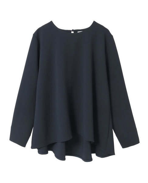 【noir】カットジョーゼットバックテールブラウス（セットアップ可） 詳細画像 ダークネイビー 9