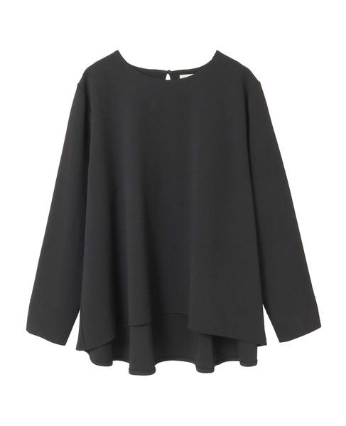 【noir】カットジョーゼットバックテールブラウス（セットアップ可） 詳細画像 ブラック 10