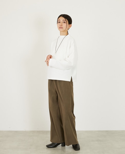 【キルトドルマンカットプルオーバー】 詳細画像 ホワイト 3