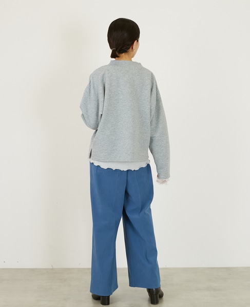 【キルトドルマンカットプルオーバー】 詳細画像 杢グレー 5