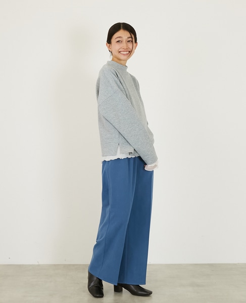 【キルトドルマンカットプルオーバー】 詳細画像 杢グレー 7