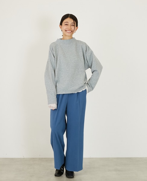 【キルトドルマンカットプルオーバー】 詳細画像 杢グレー 8