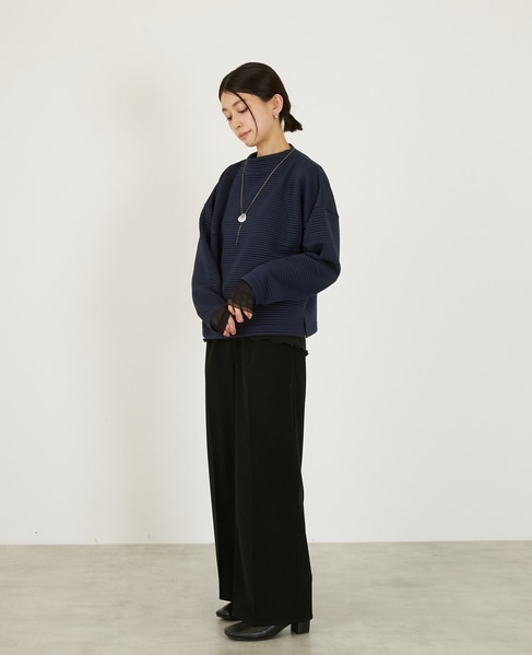 【キルトドルマンカットプルオーバー】 詳細画像 ネイビー 3