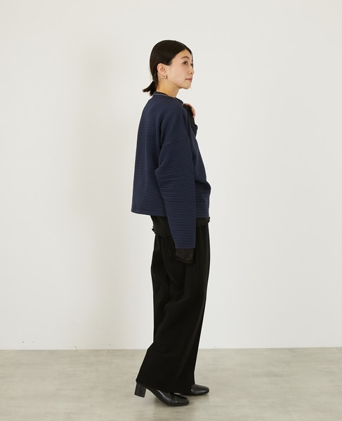 【キルトドルマンカットプルオーバー】 詳細画像 ネイビー 4