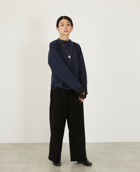 【キルトドルマンカットプルオーバー】 詳細画像 ネイビー 5