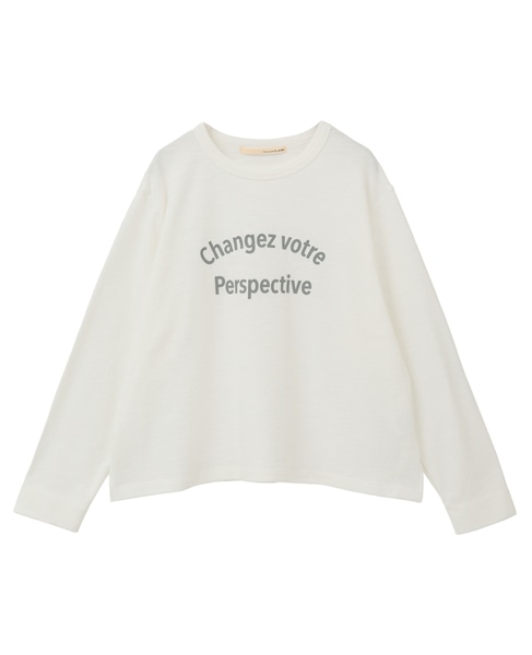 【ロゴプリントロングスリーブTシャツ】 詳細画像 オフホワイト 1